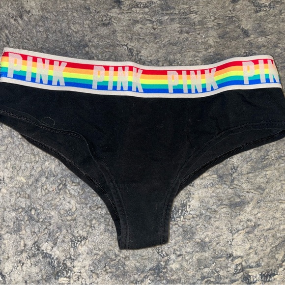 PINK Victoria's Secret Other - PINK Victoria's Secret Kids Black Bottoms with Rainbow Waistband